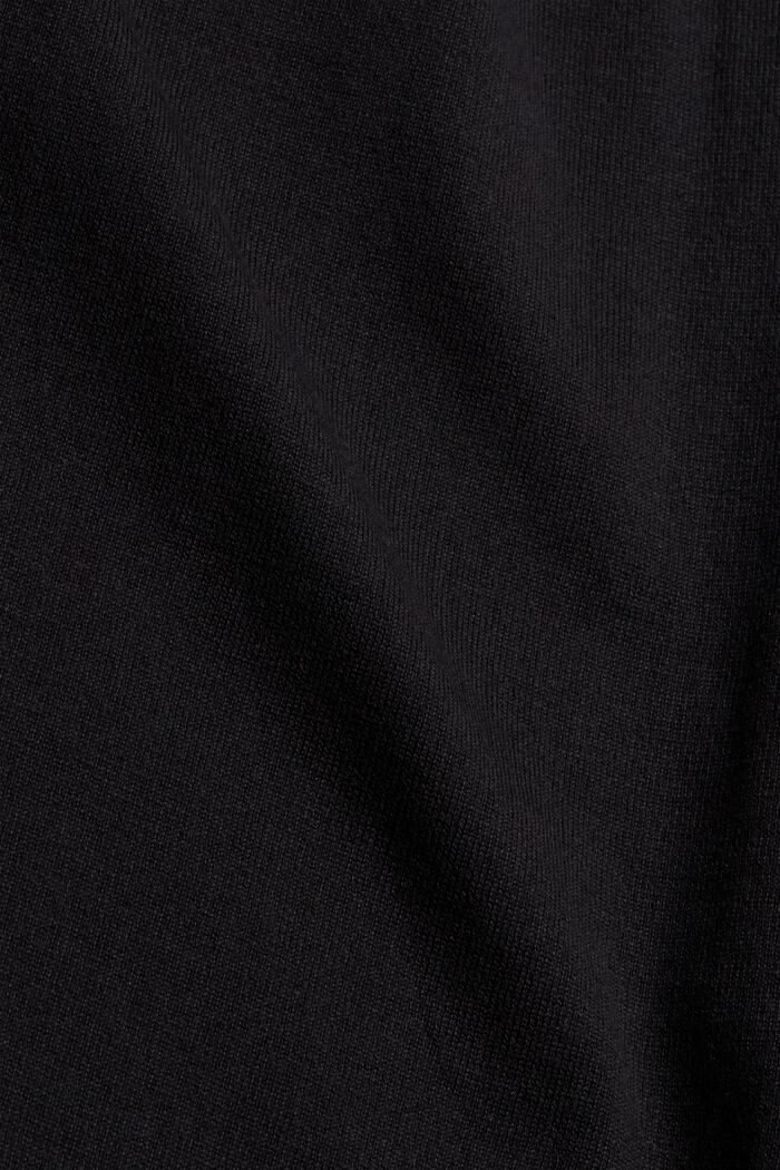 2 en 1 : pull-over et robe longueur midi, coton biologique mélangé, BLACK, detail image number 4