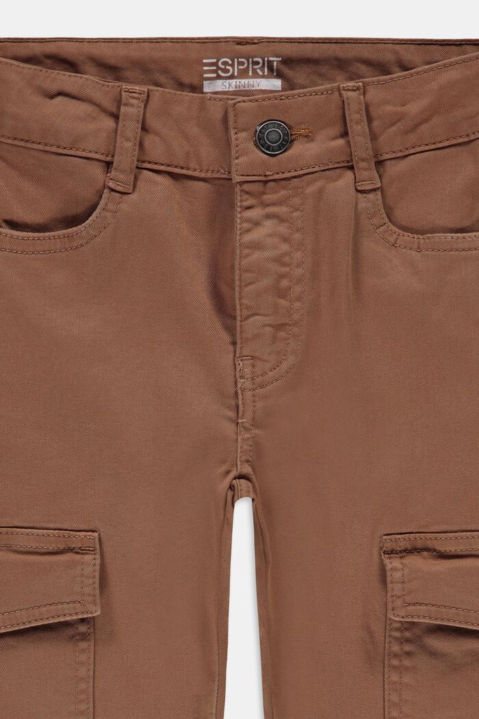 Pantalon cargo à taille ajustable, en coton, CARAMEL, detail image number 2