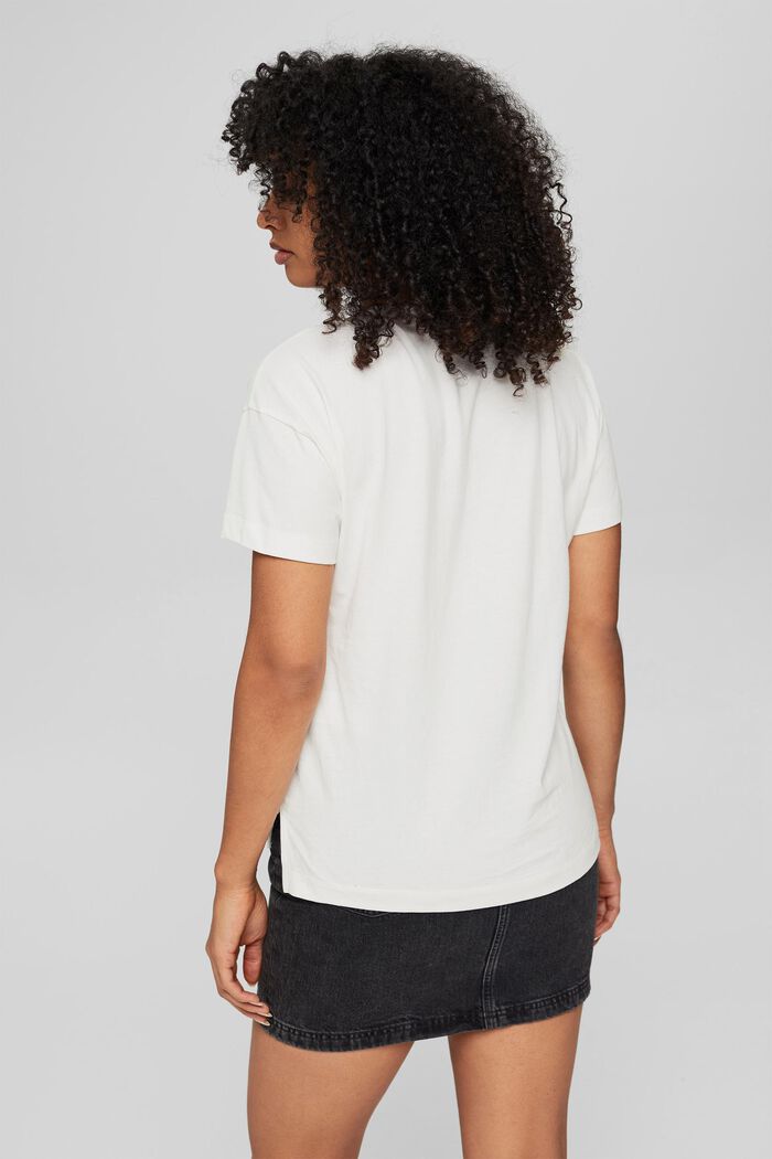 T-shirt à imprimé abstrait et inscription, OFF WHITE, detail image number 3