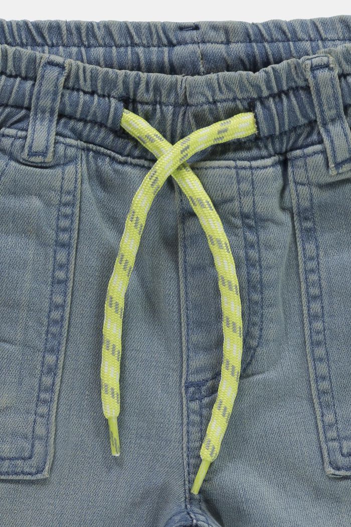 Bermuda en jean, en coton, BLUE BLEACHED, detail image number 2