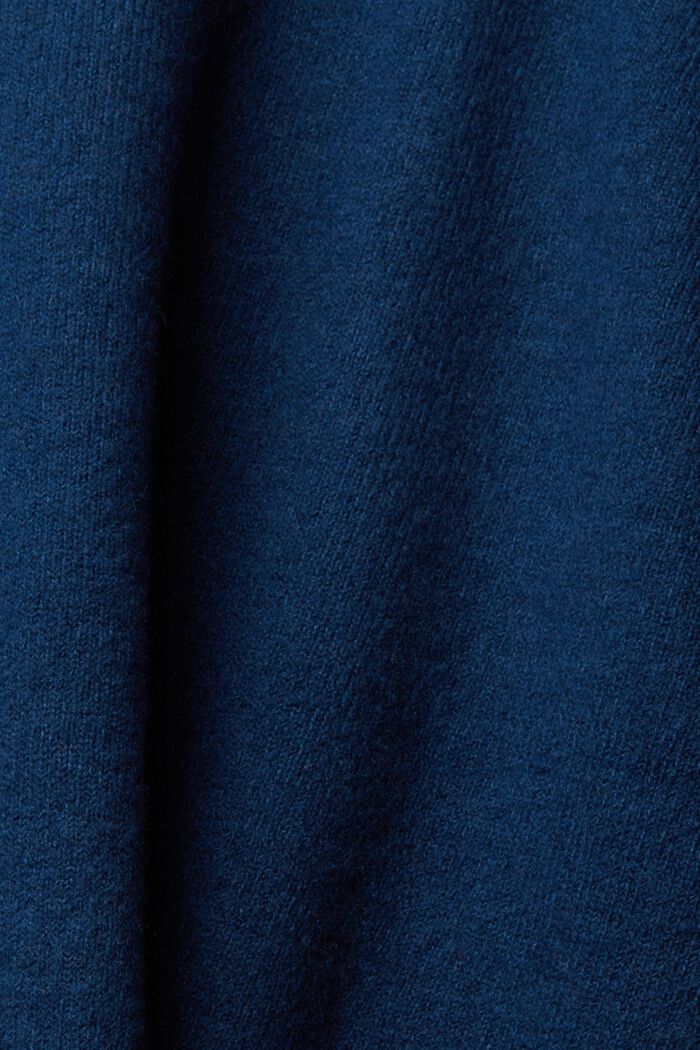 Pull-over à col roulé, laine mélangée, PETROL BLUE, detail image number 5