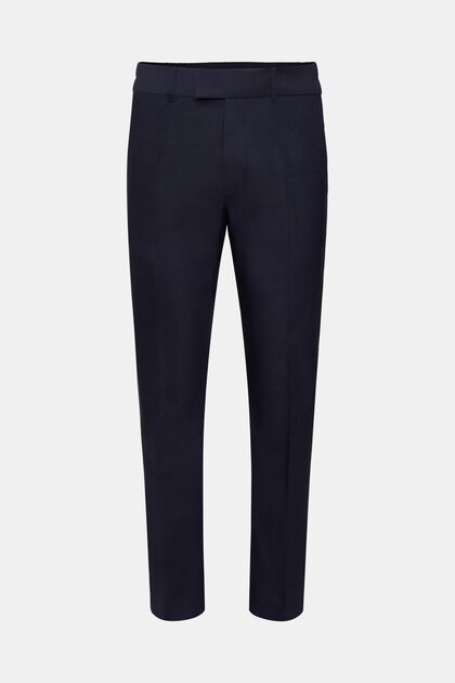 Pantalon de coupe Slim Fit à taille élastique, NAVY, overview