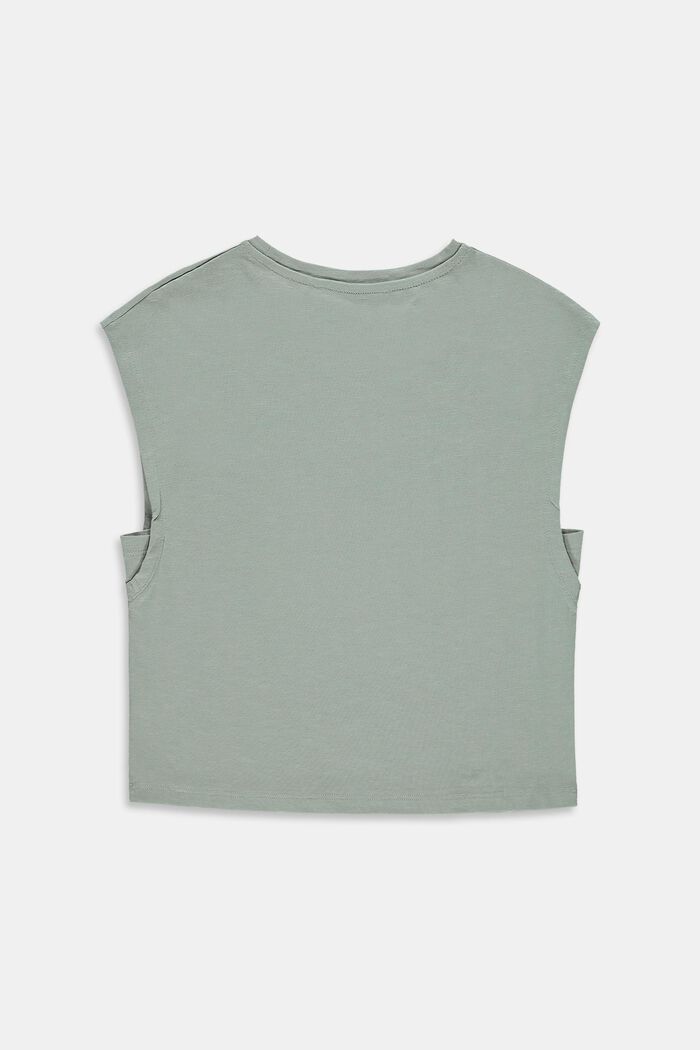 T-shirt de coupe carrée, 100 % coton, KHAKI GREEN, detail image number 1