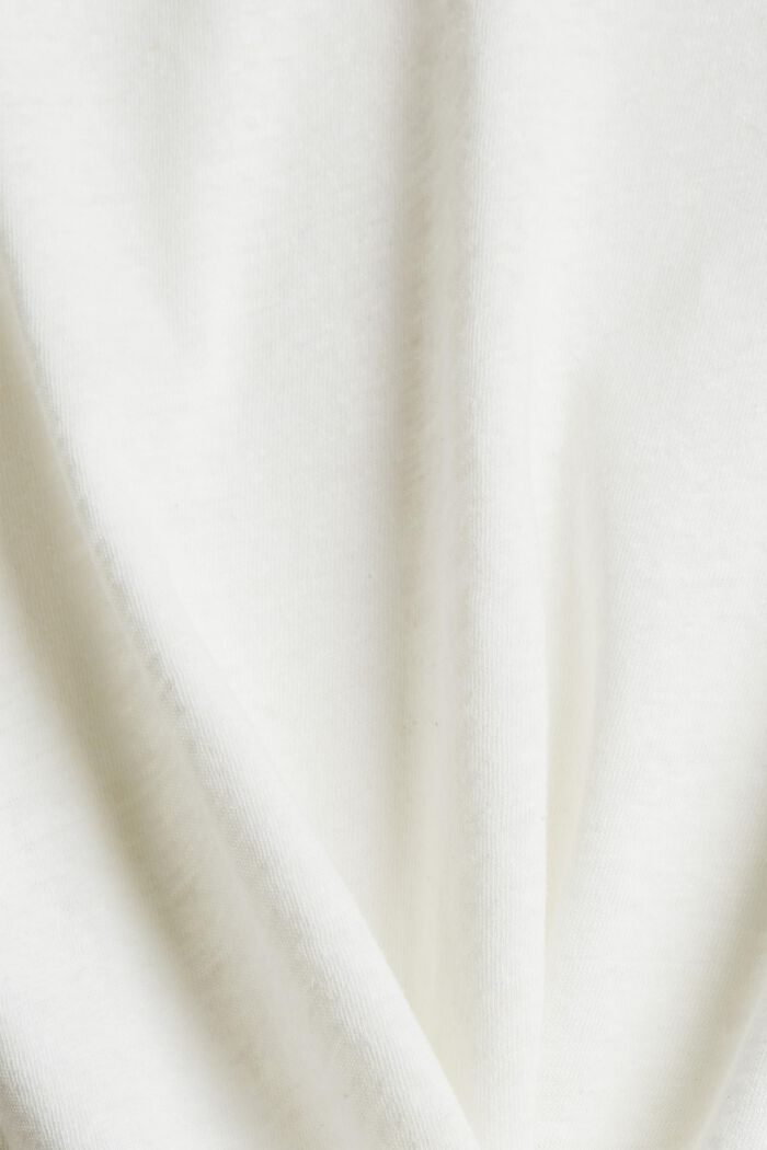 À teneur en lin : le t-shirt unicolore, OFF WHITE, detail image number 4