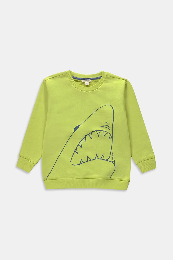Sweat-shirt à imprimé requin, CITRUS GREEN, detail image number 0