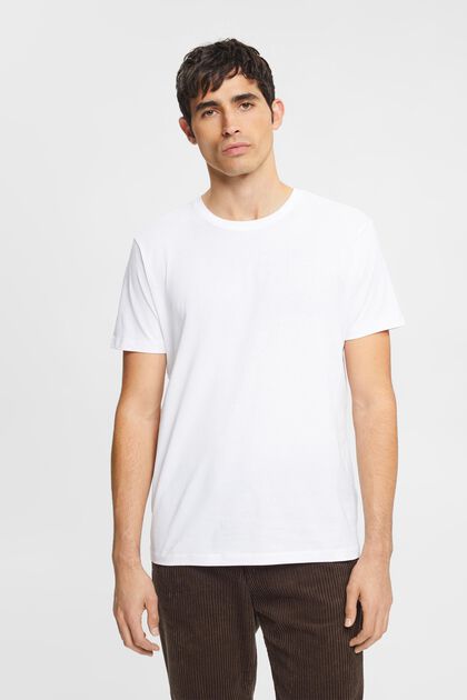 T-shirt en jersey, 100 % coton, WHITE, overview