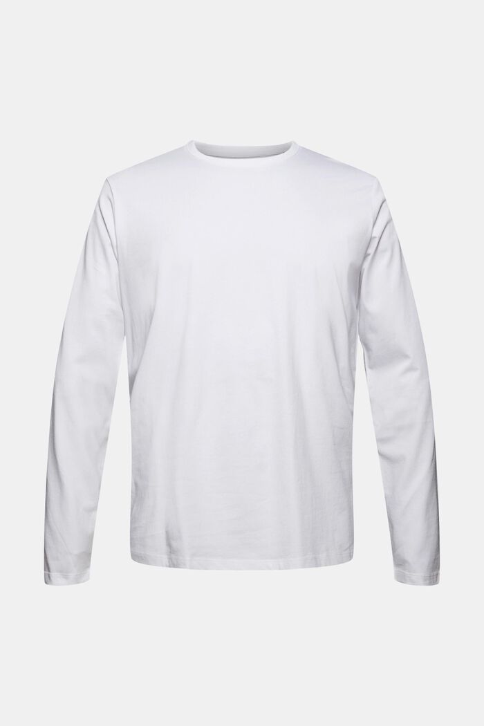 Haut à manches longues en jersey, 100 % coton bio, WHITE, detail image number 8