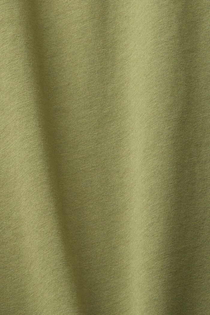 T-shirt en coton à logo rétro imprimé, OLIVE, detail image number 5
