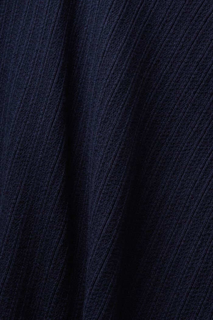 Cardigan à capuche zippé en maille côtelée, NAVY, detail image number 4