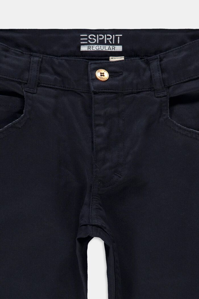 Pantalon en twill à taille ajustable, en coton biologique mélangé, NAVY, detail image number 2