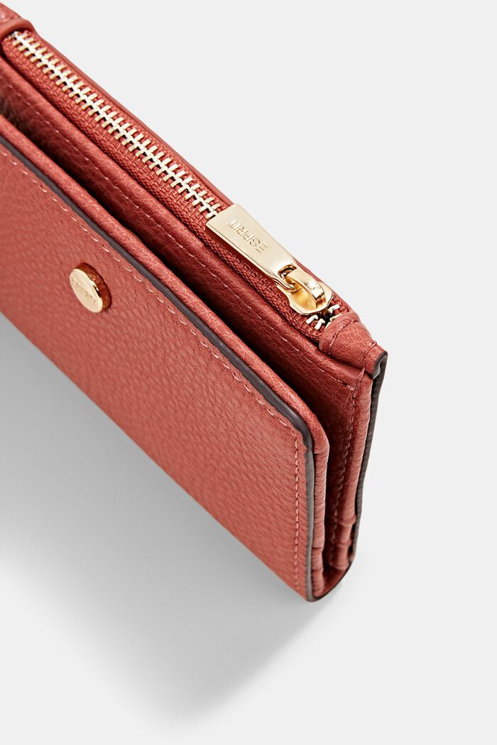 Végane : le petit portefeuille en similicuir, CORAL RED, detail image number 1