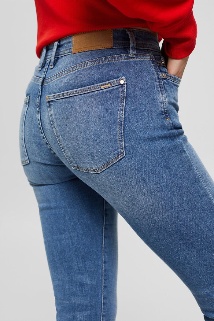 Jean stretch taille basse, BLUE MEDIUM WASHED, detail image number 5