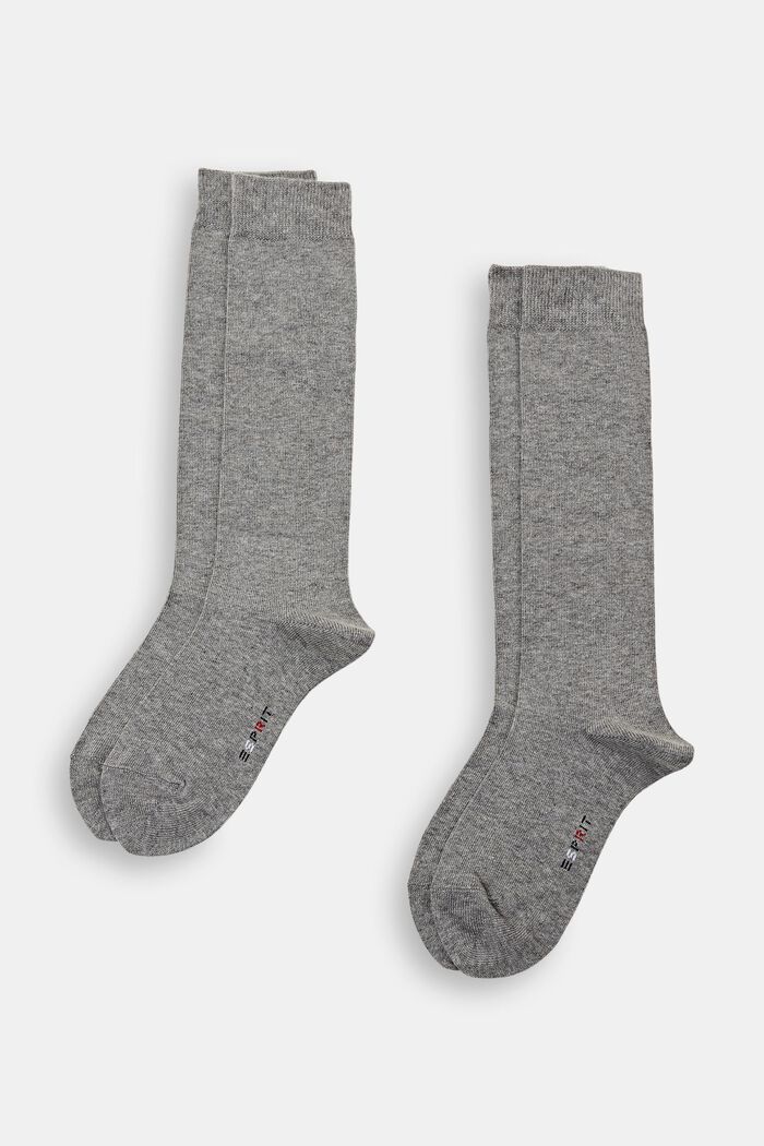 Lot de 2 paires de chaussettes en maille épaisse, LIGHT GREY MELANGE, detail image number 0