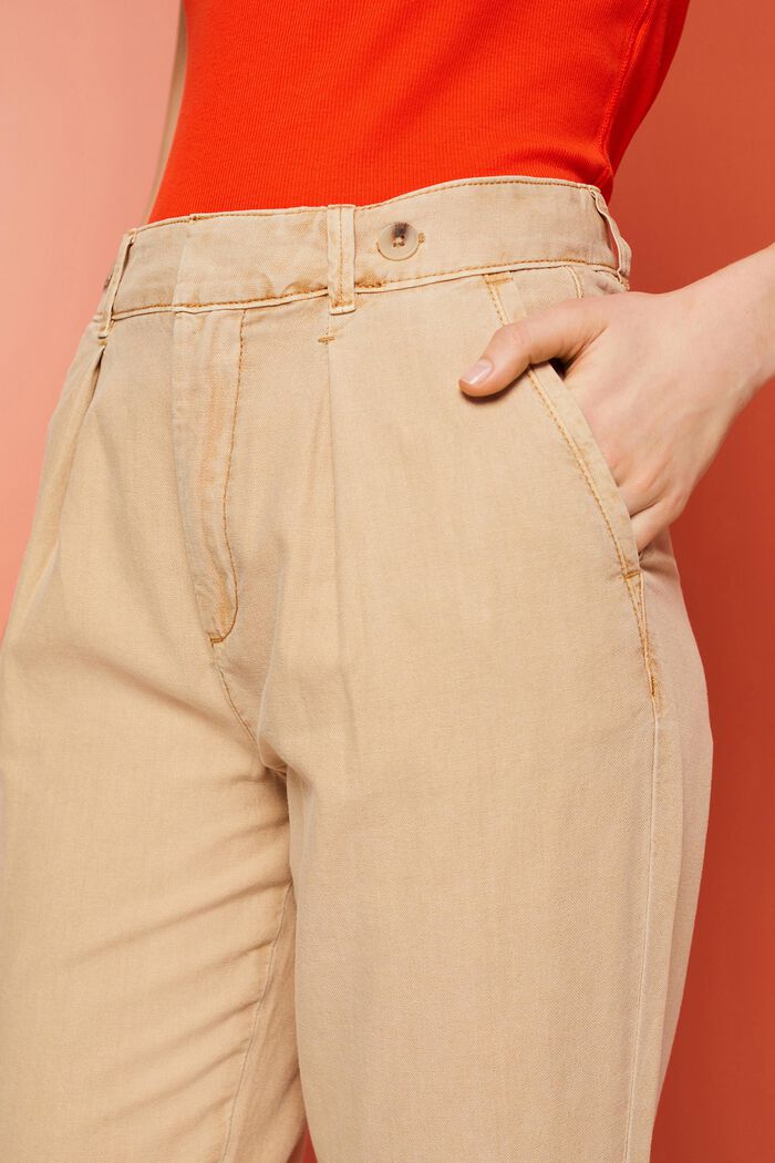 Pantalon chino, lin mélangé, SAND, detail image number 2