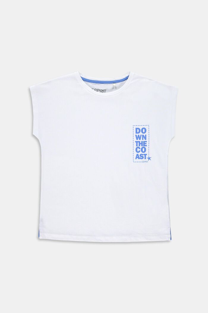 T-shirt à inscription imprimée, WHITE, detail image number 0