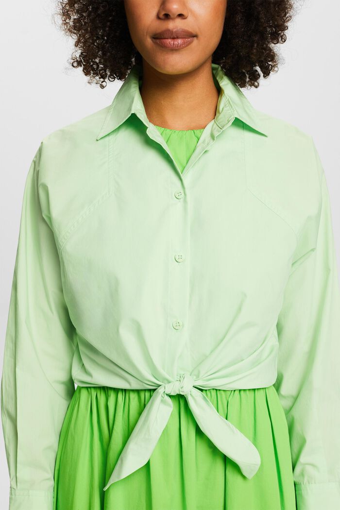 Chemise courte à nouer sur le devant, LIGHT GREEN, detail image number 3