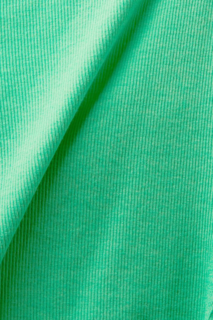 T-shirt côtelé à épaules dénudées, CITRUS GREEN, detail image number 5