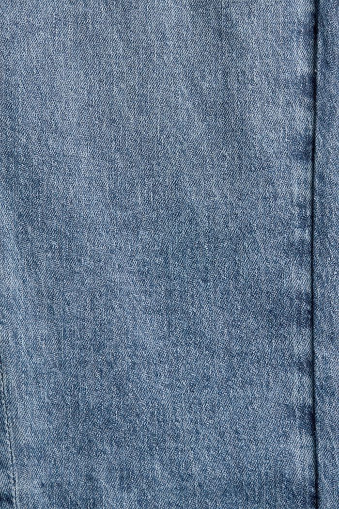 Jean à ceinture élastique en coton biologique mélangé, BLUE MEDIUM WASHED, detail image number 4