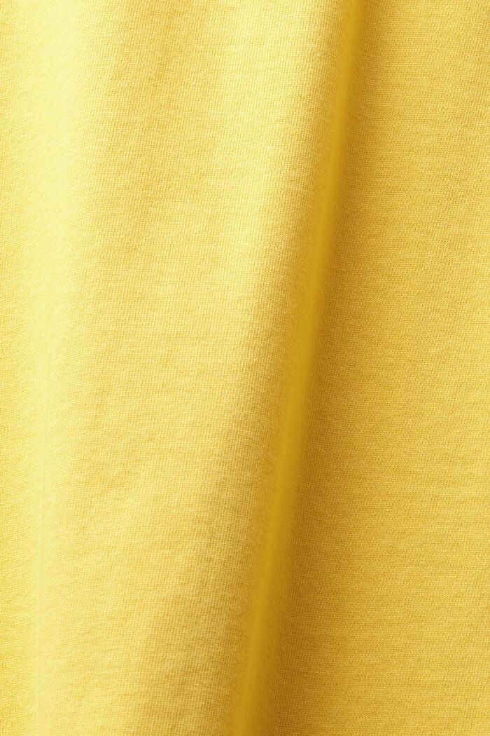T-shirt col rond en coton à logo, SUNFLOWER YELLOW, detail image number 5