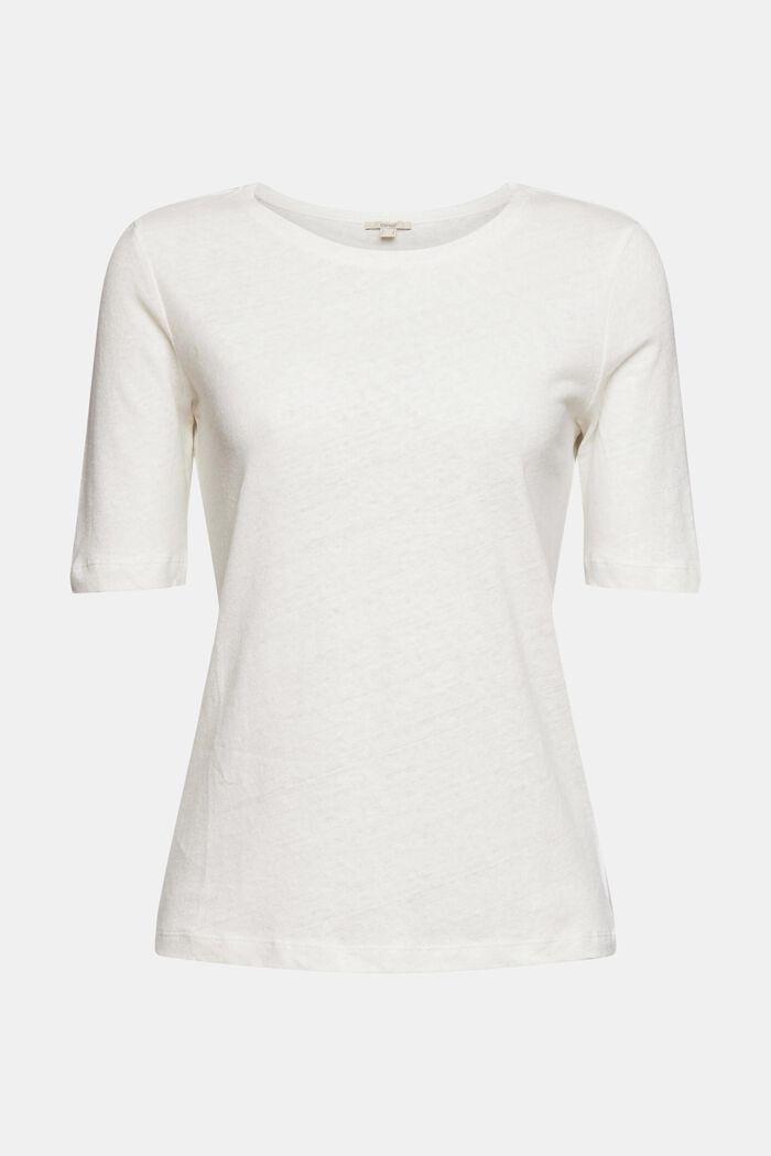 À teneur en lin : le t-shirt unicolore, OFF WHITE, detail image number 6