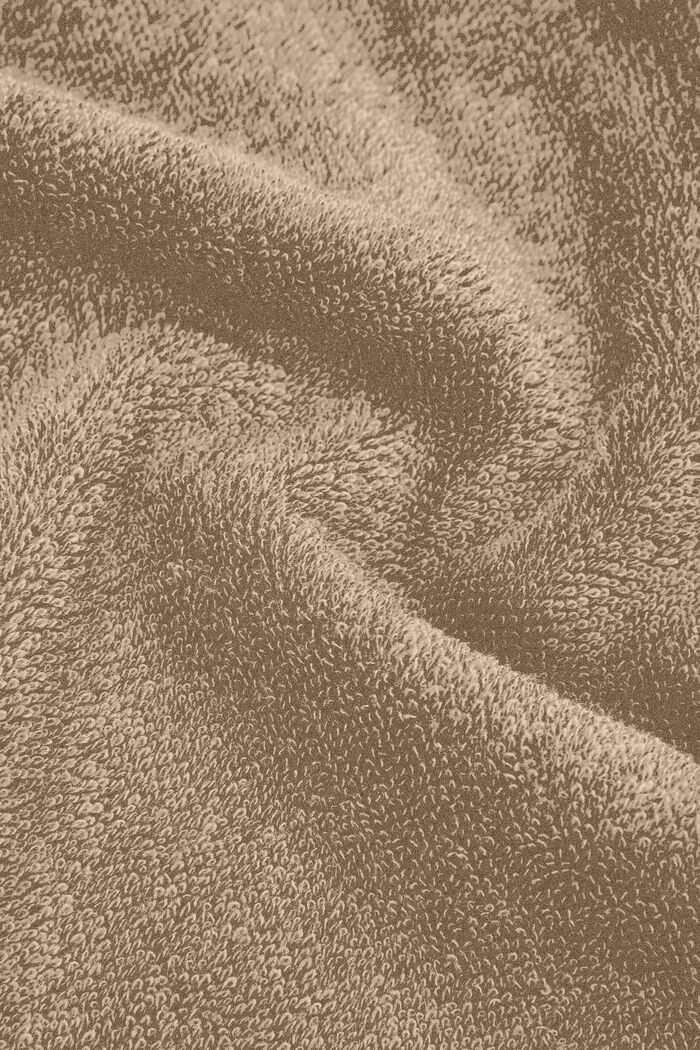 À teneur en TENCEL™ : le lot de 3 serviettes en tissu éponge, MOCCA, detail image number 1