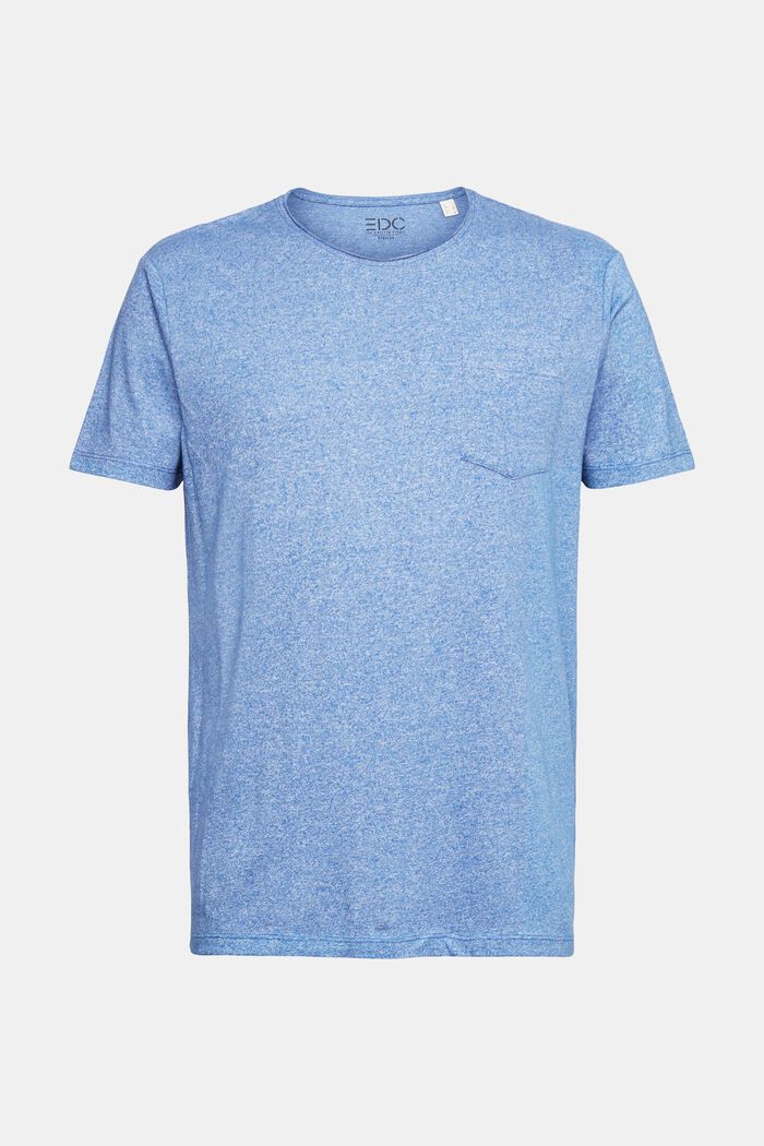 En matière recyclée : le t-shirt en jersey chiné, BLUE, detail image number 5