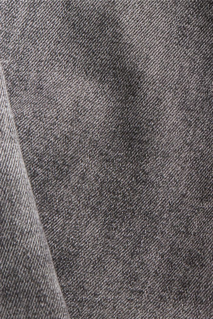 Jean stretch usé court, coton biologique, GREY MEDIUM WASHED, detail image number 4