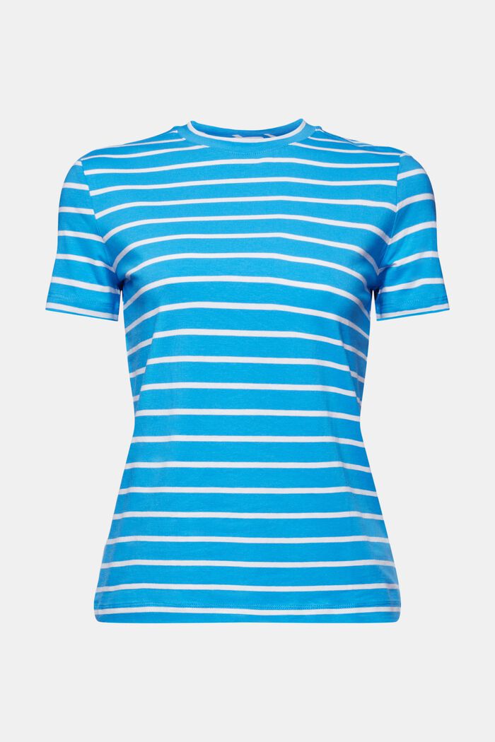 T-shirt rayé à col ras-du-cou, BLUE, detail image number 5