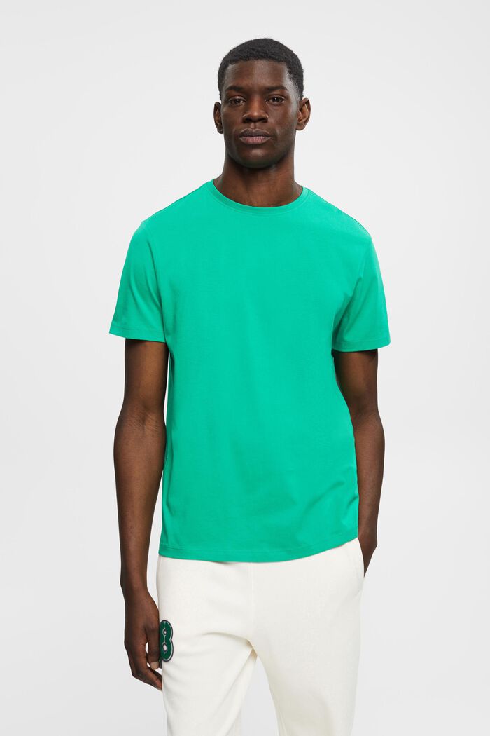 T-shirt de coupe Slim Fit en coton Pima, GREEN, detail image number 0