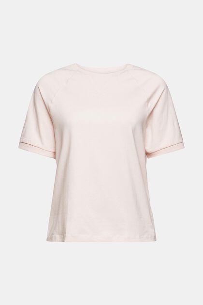 T-shirt en coton stretch, LIGHT PINK, overview
