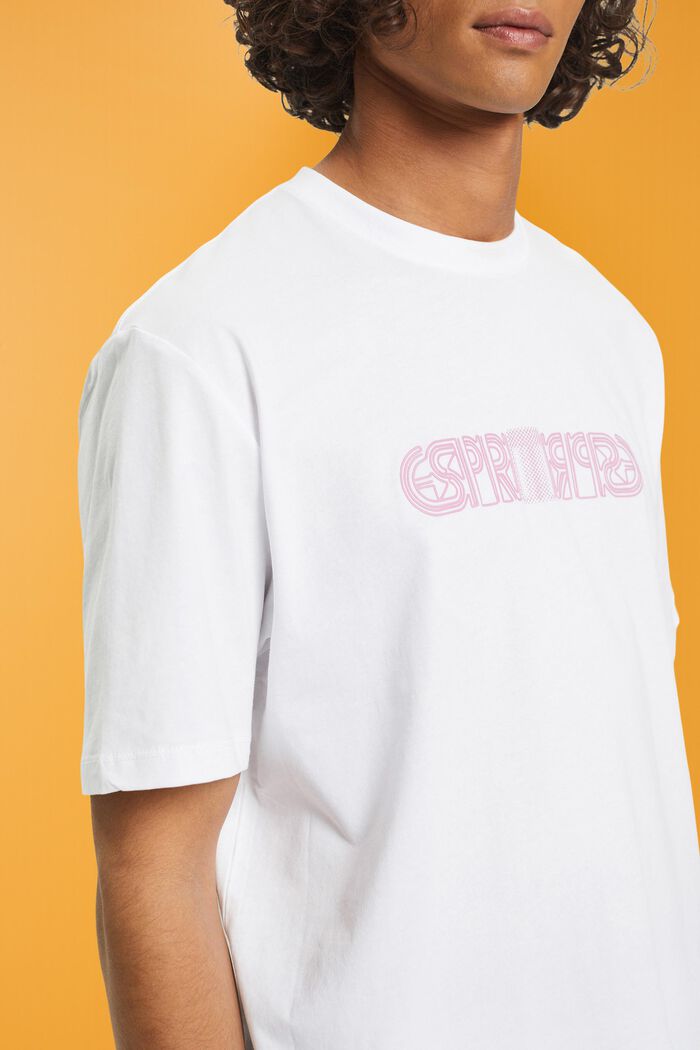 T-shirt de coupe Relaxed Fit à imprimé logo, WHITE, detail image number 2