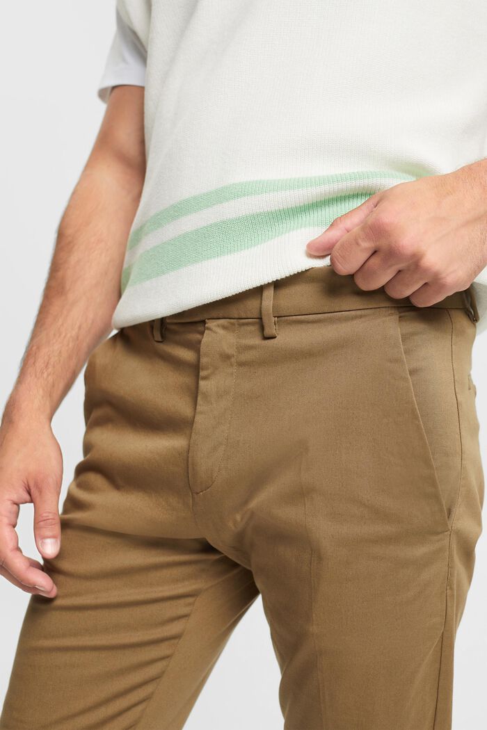 Chino stretch en coton, BEIGE, detail image number 2