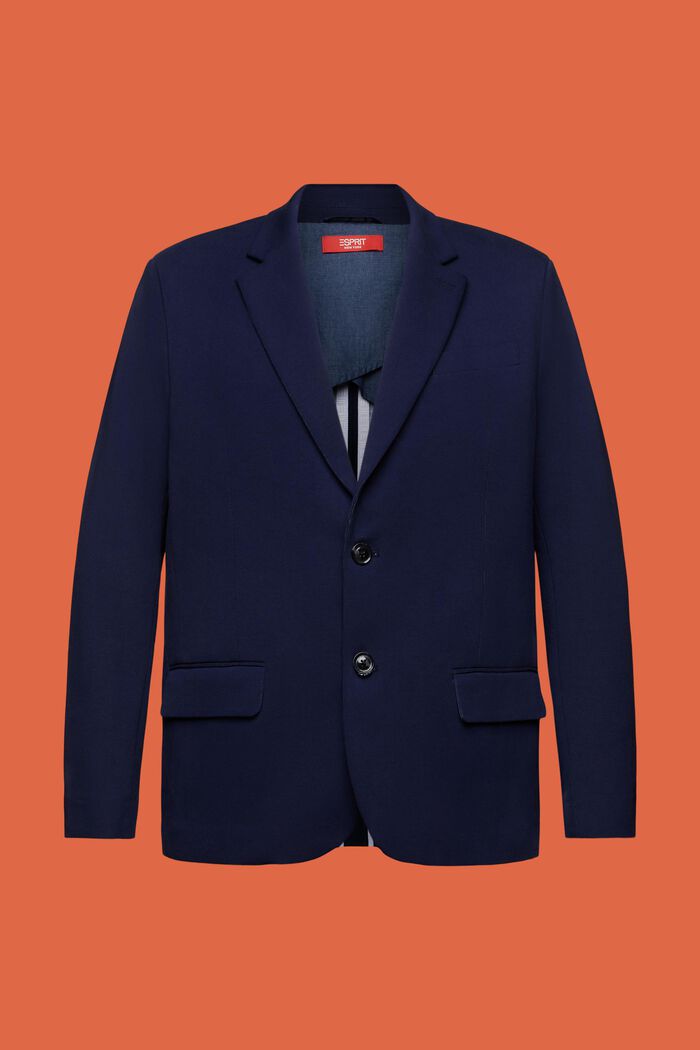 Blazer à boutonnage droit en jersey, BLUE RINSE, detail image number 6