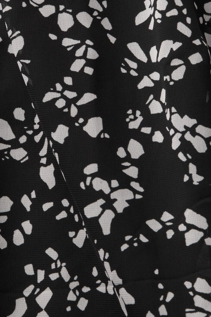 Blouse en mousseline à imprimé, BLACK, detail image number 4