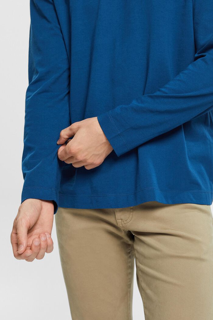T-shirt à manches longues en jersey, PETROL BLUE, detail image number 2