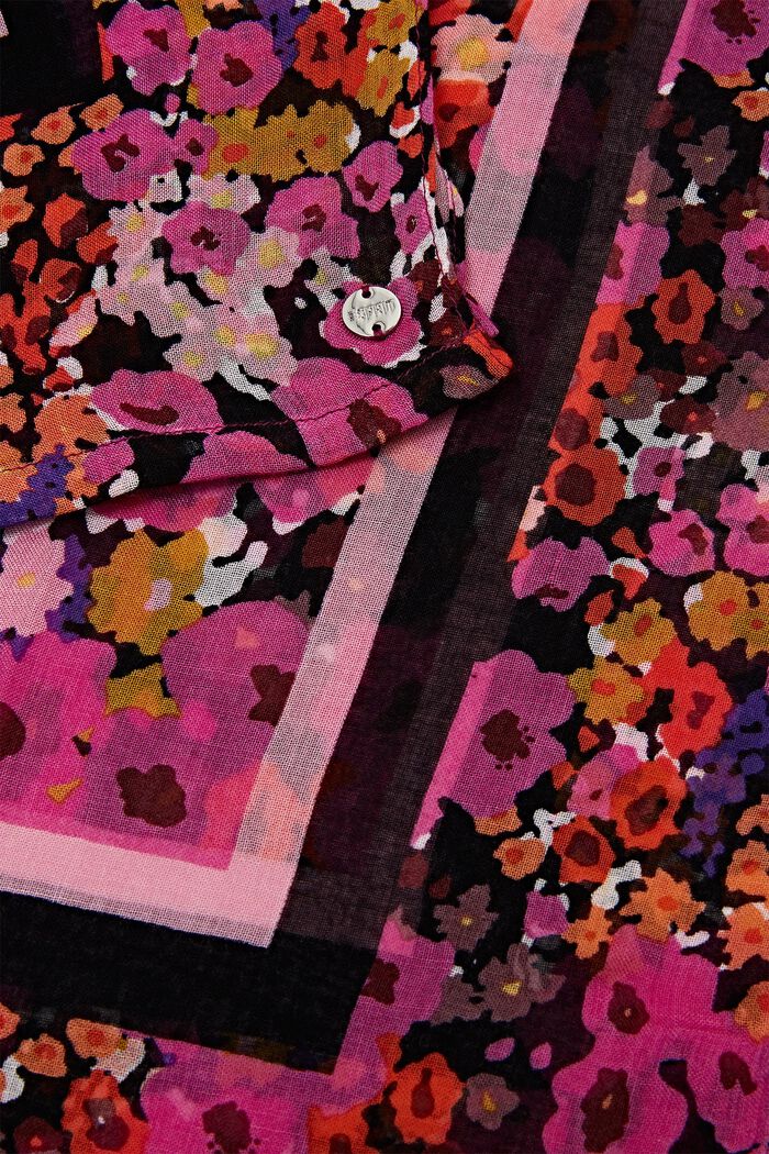 Écharpe à fleurs, NAVY, detail image number 1