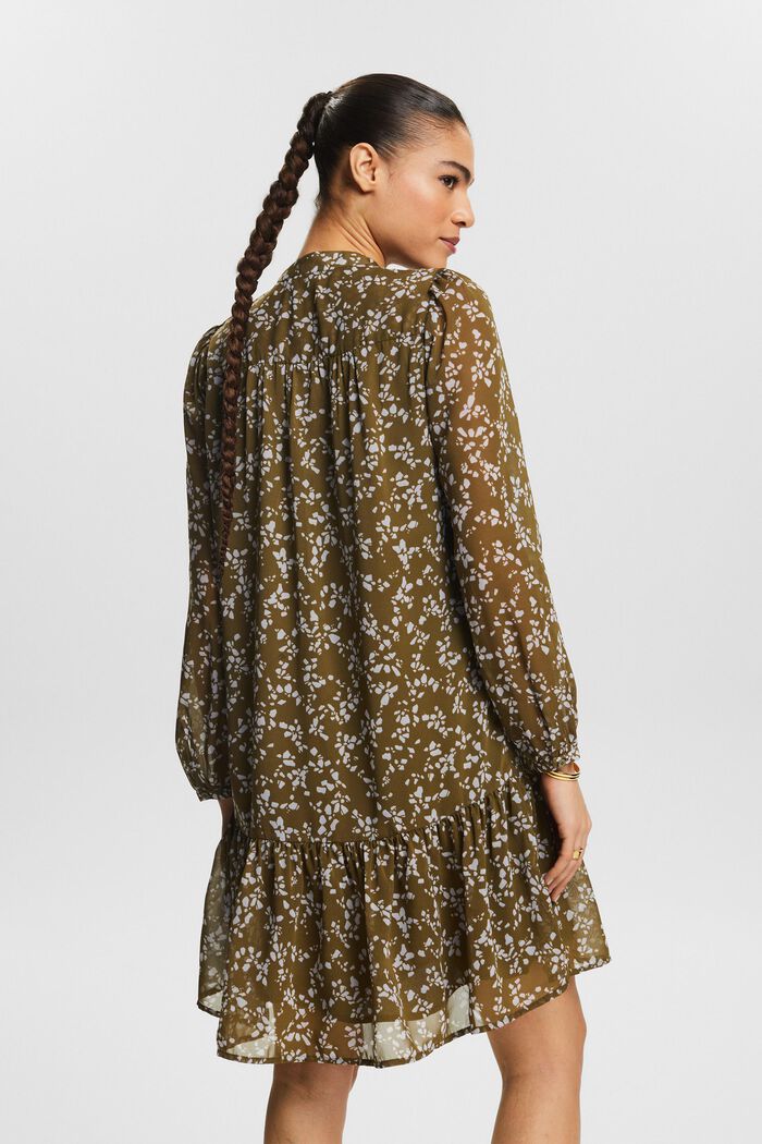 Mini-robe en mousseline imprimée, KHAKI GREEN, detail image number 2