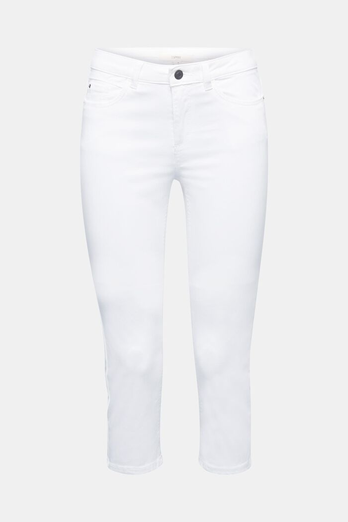 Pantalon doux de longueur corsaire à teneur en lycra xtra life™, WHITE, detail image number 0
