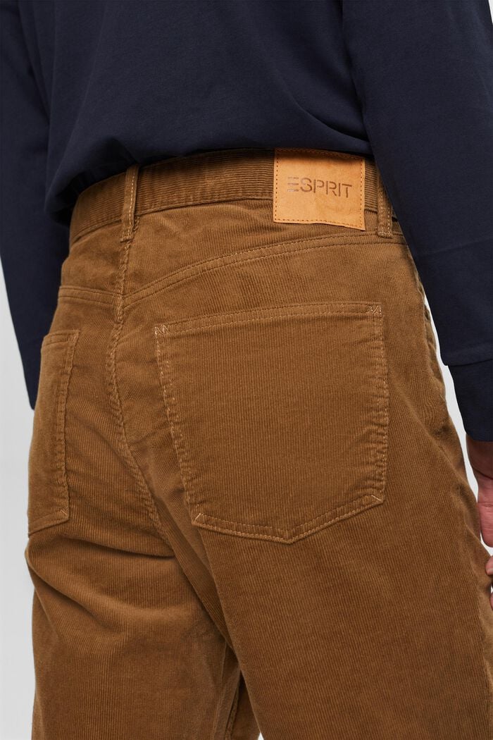 Pantalon en velours côtelé de coupe Straight Fit, BARK, detail image number 4