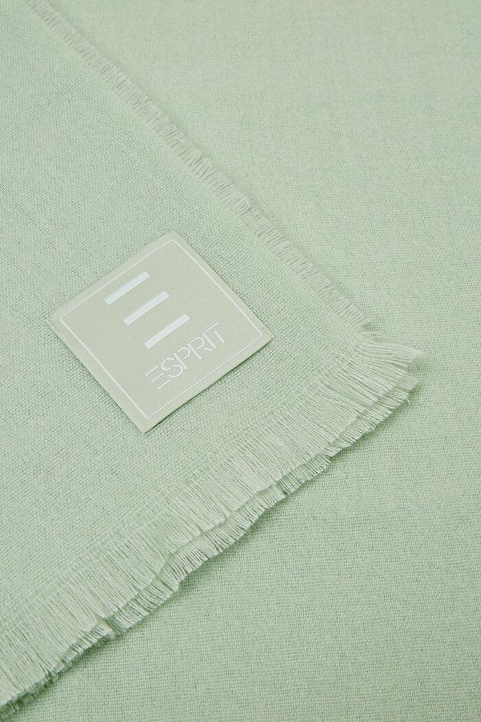 Écharpe en laine mélangée brossée, LIGHT AQUA GREEN, detail image number 1