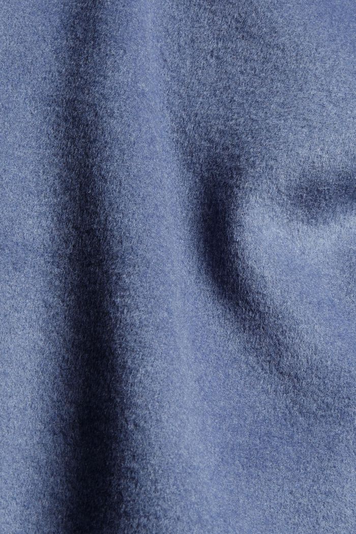 Veste de style chemise en laine mélangée, GREY BLUE, detail image number 4