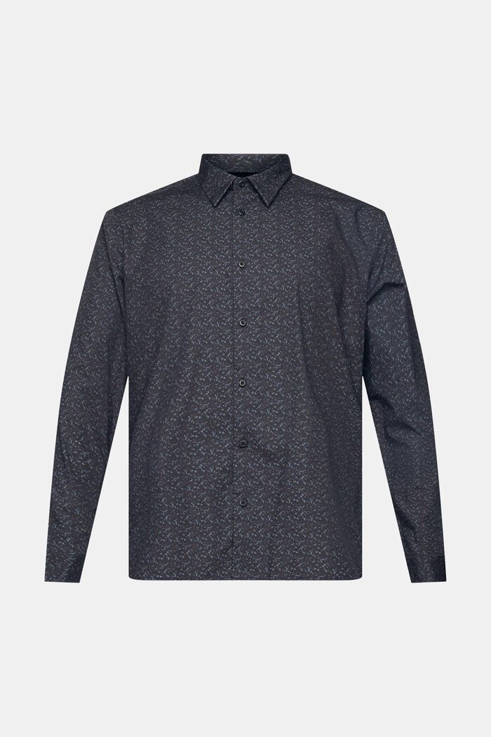 Chemise en coton à motif de coupe Slim Fit, BLACK, detail image number 5