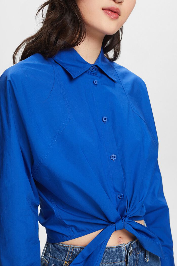 Chemise courte à nouer sur le devant, BRIGHT BLUE, detail image number 3
