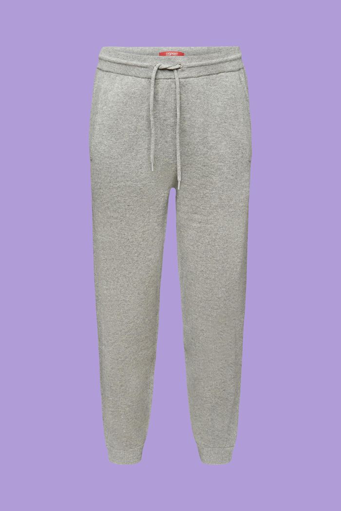 Pantalon de jogging unisexe, en maille de laine et de cachemire, LIGHT GREY, detail image number 7