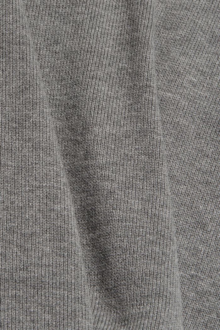 Robe-pull essentielle à teneur en coton biologique, MEDIUM GREY, detail image number 4