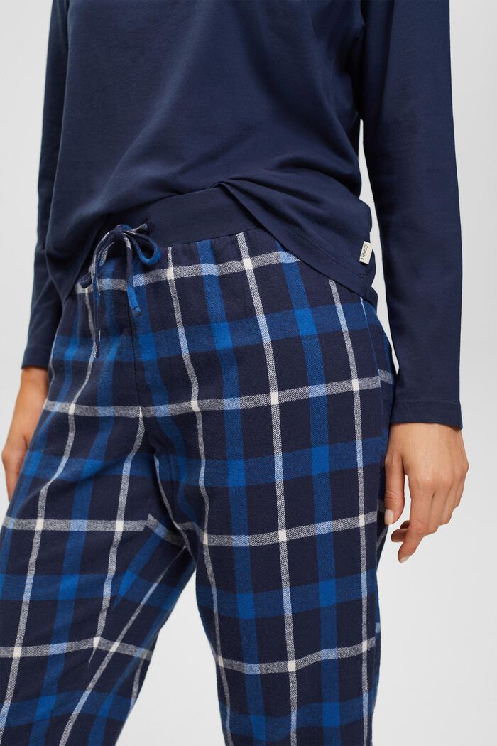 Ensemble de pyjama avec pantalon en flanelle à carreaux, INK, detail image number 0