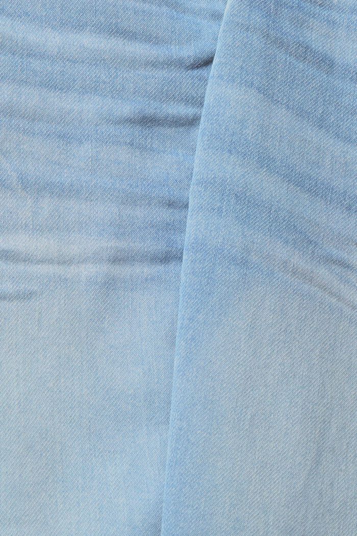 Jupe en jean à cordon de serrage à la taille, BLUE LIGHT WASHED, detail image number 4