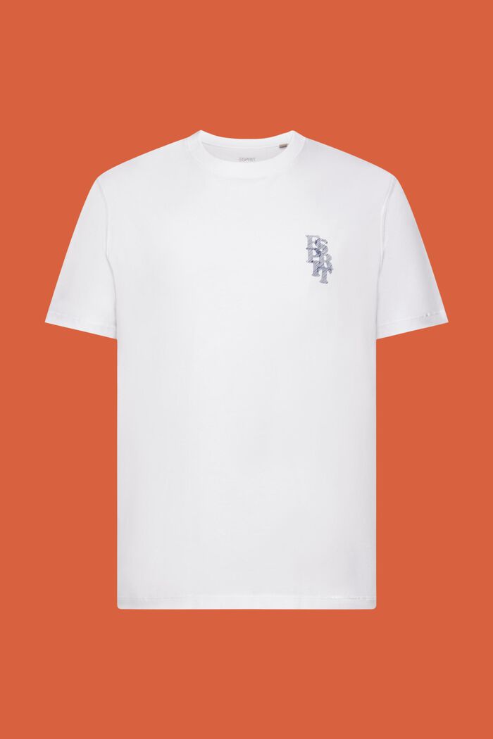 T-shirt à logo, 100 % coton, WHITE, detail image number 6