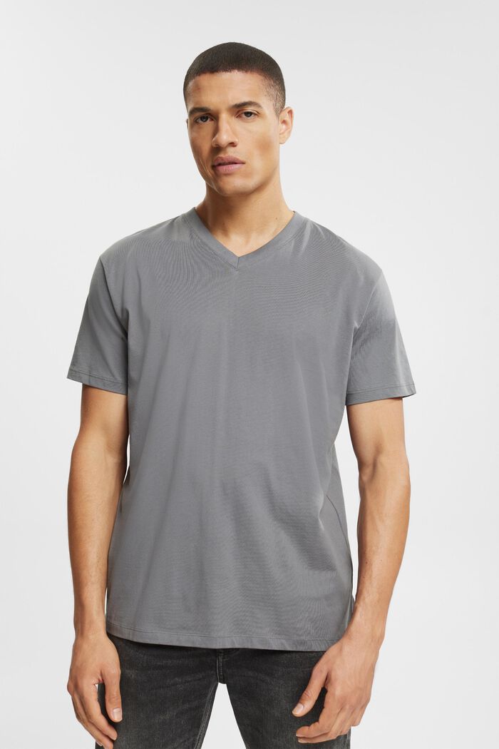 T-shirt en jersey, 100 % coton, DARK GREY, detail image number 1