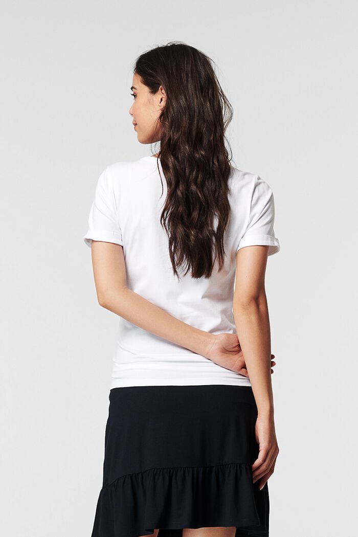 T-shirt orné d´un imprimé, coton biologique, BRIGHT WHITE, detail image number 1
